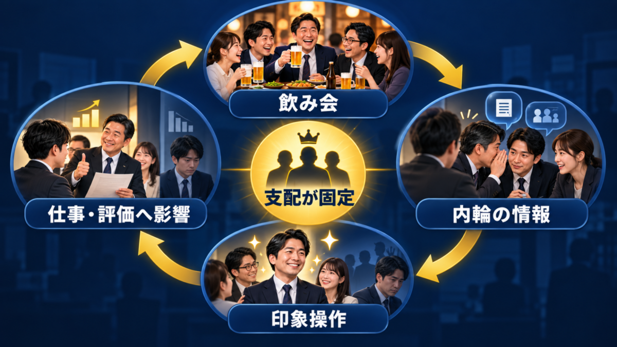 普通の親睦会と支配に使われる会社の飲み会の違い