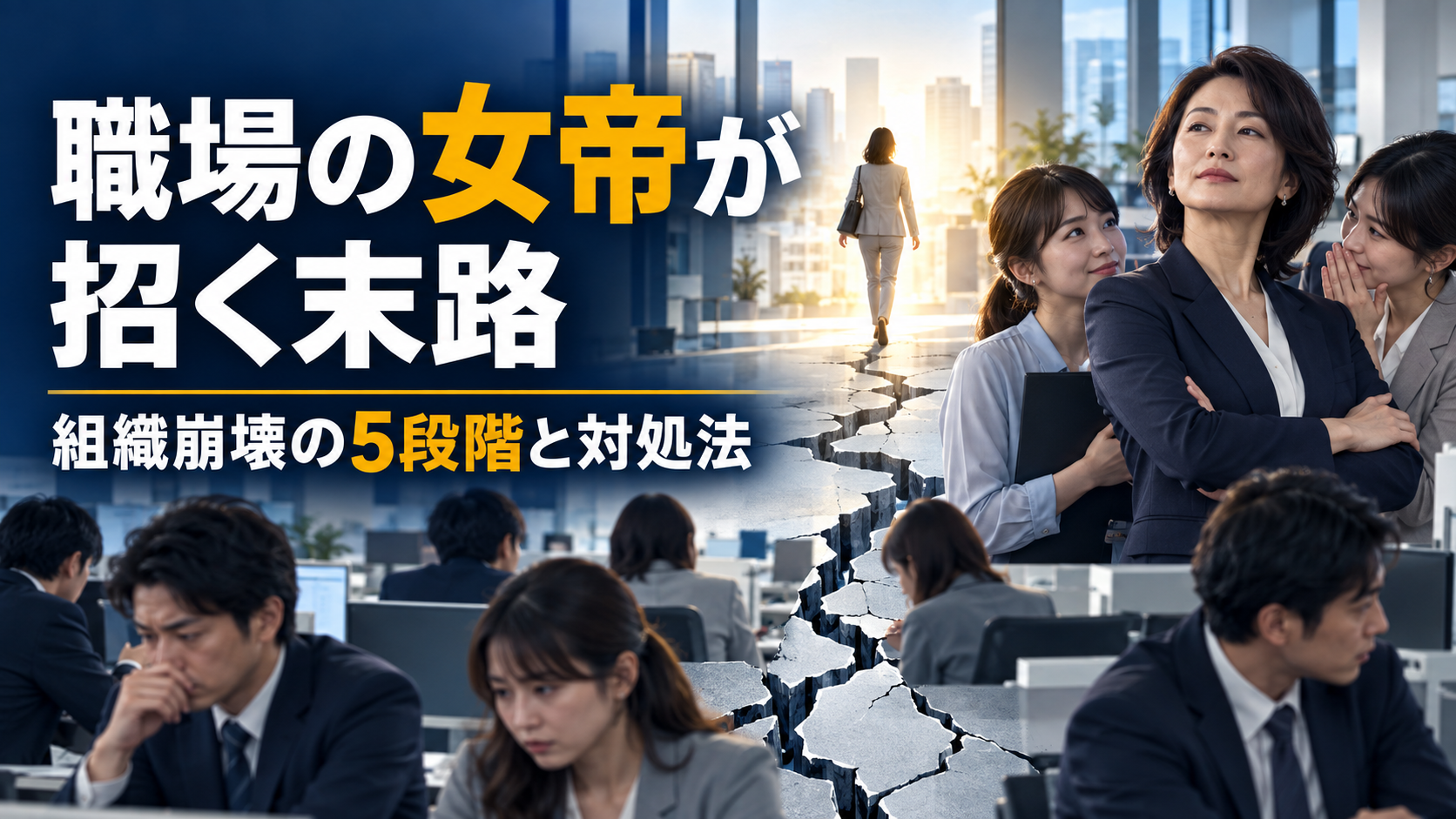 職場の女帝が招く末路｜組織崩壊の5段階と自分を守る対処法