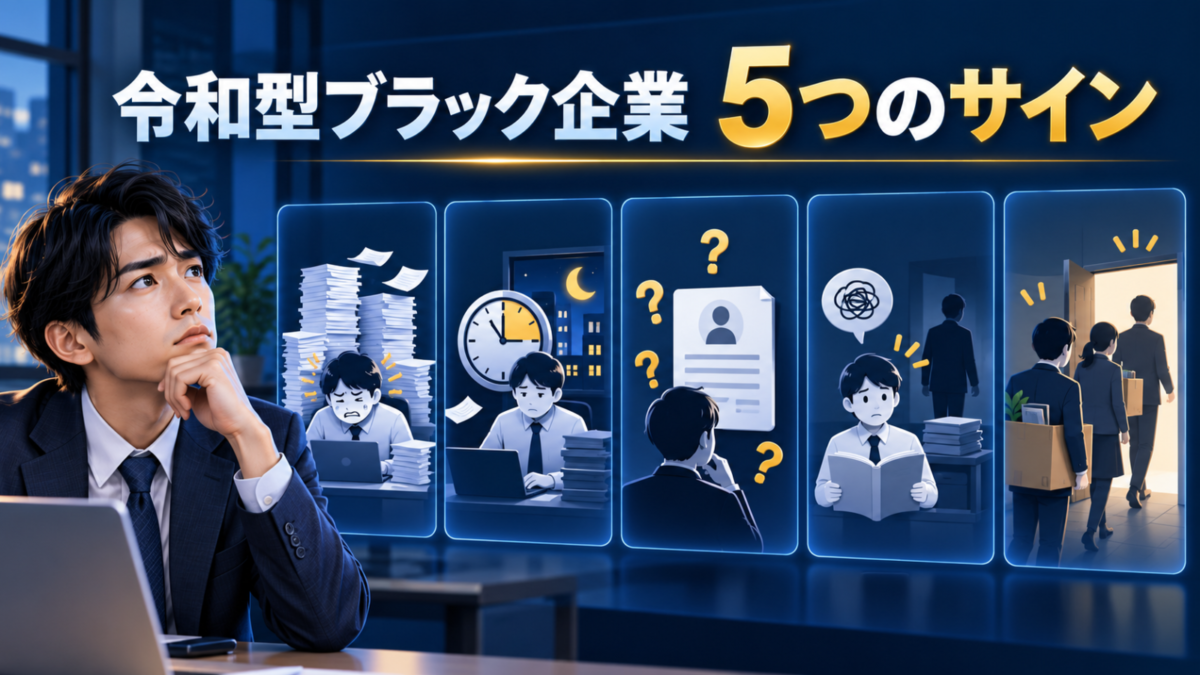 令和型ブラック企業を見抜く5つのサイン
