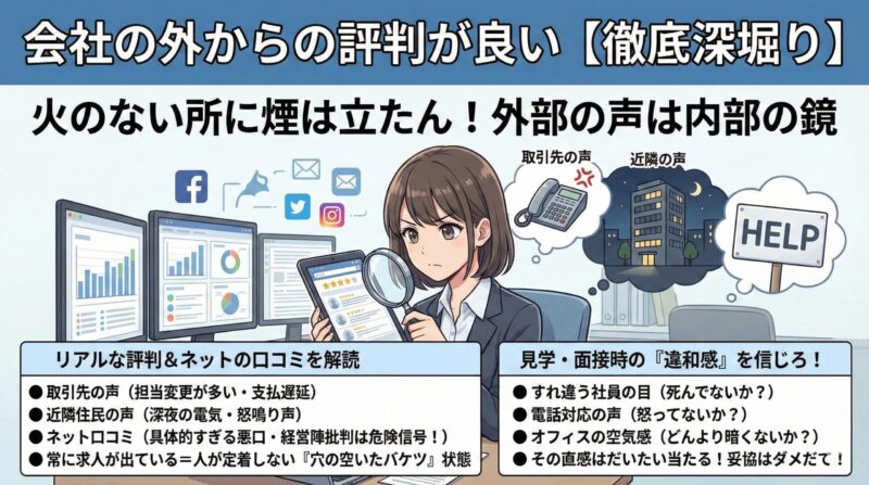 会社の外からの評判が良い