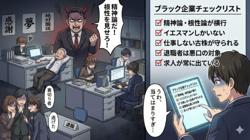 辞める人を悪者にするブラック企業の共通点とチェックリスト