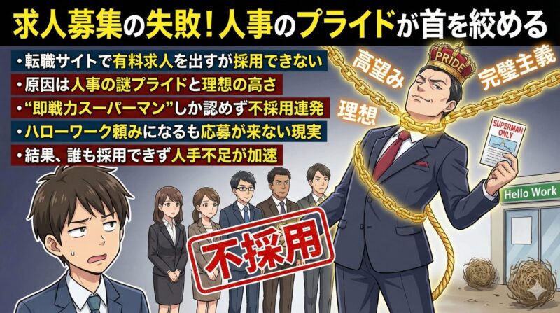 求人 募集の失敗！人事のプライドが首を絞める