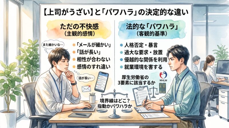 上司がうざい感情とパワハラの決定的な違い