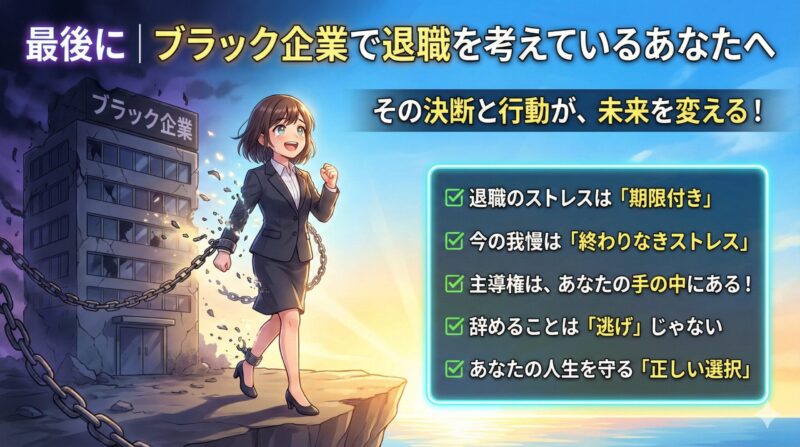 最後に|ブラック企業で退職を考えているあなたへ