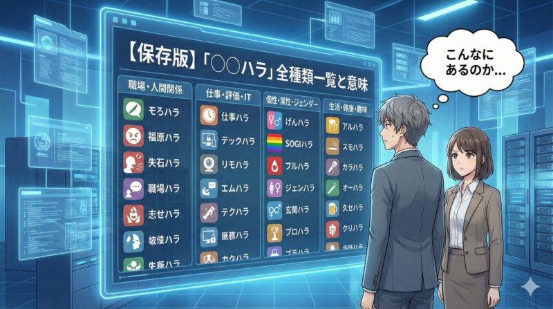 【保存版】「〇〇ハラ」全種類一覧と意味