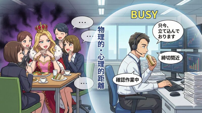 実践！女帝グループとの物理的・心理的距離の取り方