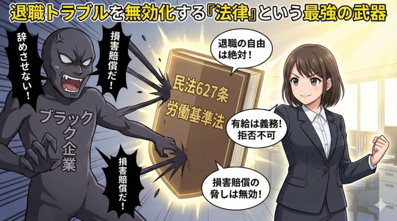 退職トラブルを無効化する「法律」という最強の武器