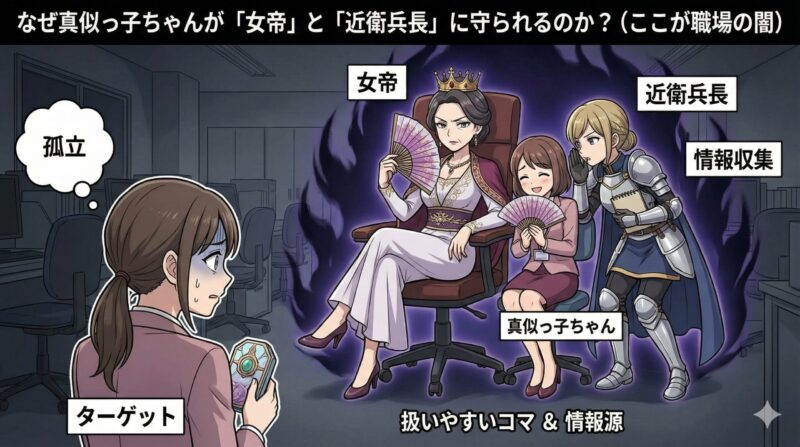なぜ真似っ子ちゃんが「女帝」と「近衛兵長」に守られるのか？（ここが職場の闇）