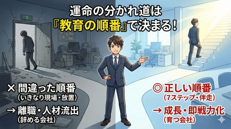 新人が辞める会社か、育つ会社かは「順番」で決まる