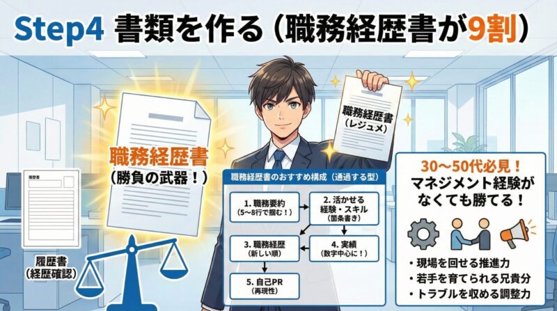 転職活動のやり方おすすめ手順｜30・40・50代が失敗しない王道：Step4