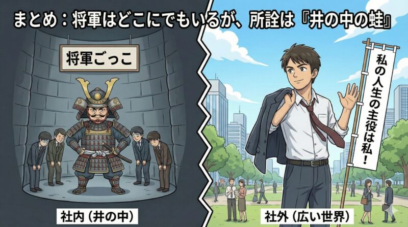 男性版お局の特徴！職場の将軍と側近が支配する構造と3つの対処法：まとめ：男性版お局（将軍）は、意外とどこにでもいる