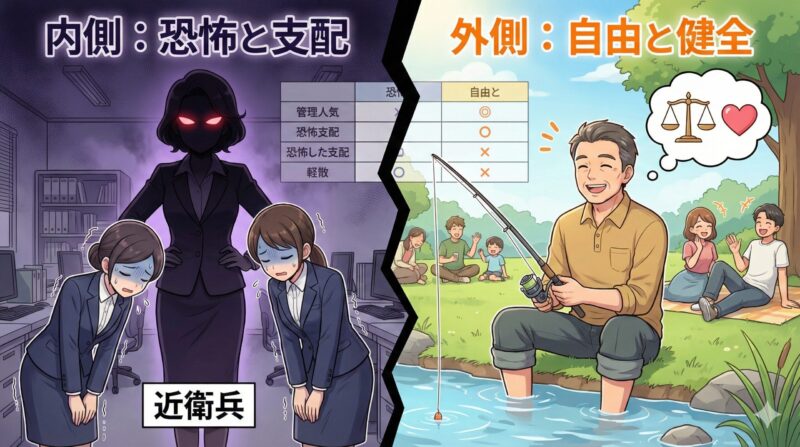 内側と外側の世界比較表