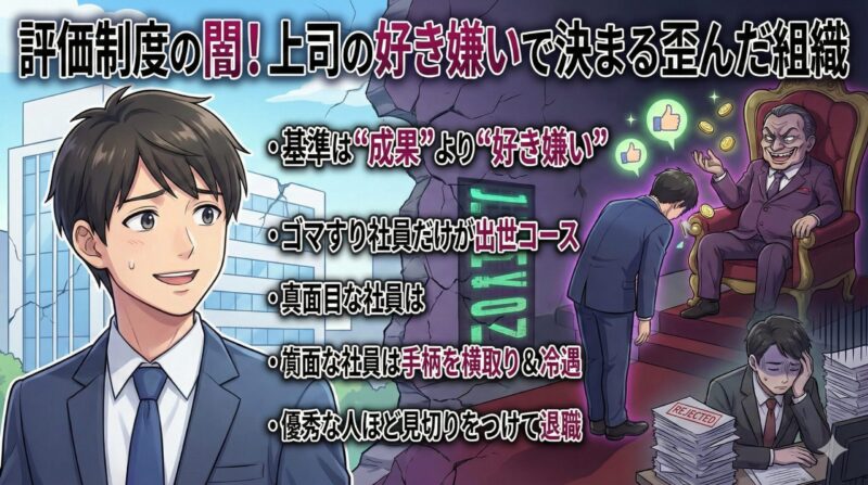 評価制度の闇！上司の好き嫌いで決まる歪んだ組織