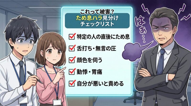 これって被害？ため息ハラ見分けチェックリスト