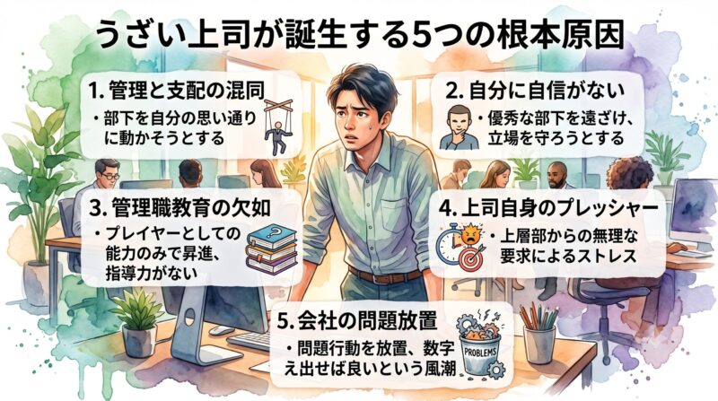 うざい上司が誕生する5つの根本原因