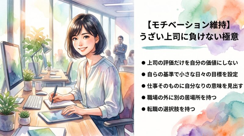上司がうざい環境でも仕事のモチベーションを保つ極意