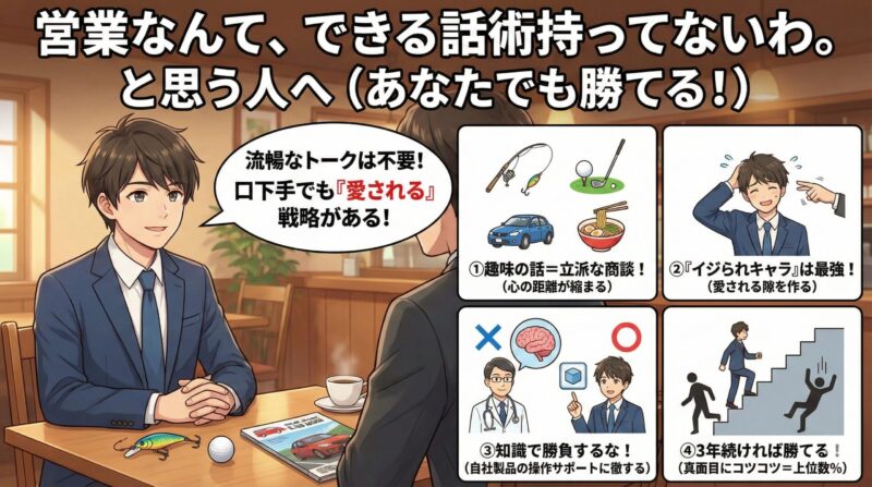 医療×営業×転職で人生大逆転：営業なんて、できる話術持ってないわ。と思う人へ