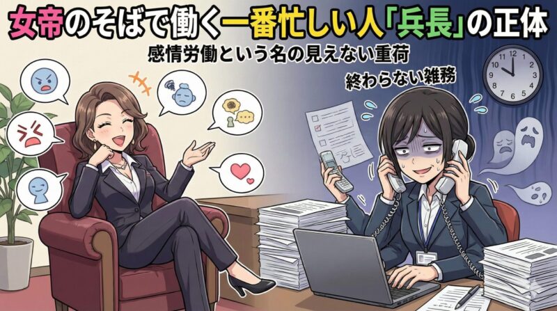 職場の女帝と近衛兵長！都合よく使われる心理と悲惨な末路:女帝のそばで働く一番忙しい人「兵長」の正体