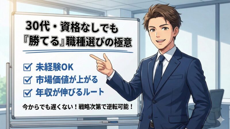 30代・資格なしでも「勝てる」職種選びの極意