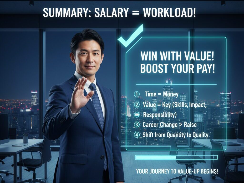 給料と仕事量が比例しない理由!年収アップは「時間」より「価値」!