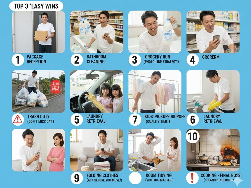 家庭円満の秘訣は家事分担!オヤジ向け家事ランキング【結婚16年】