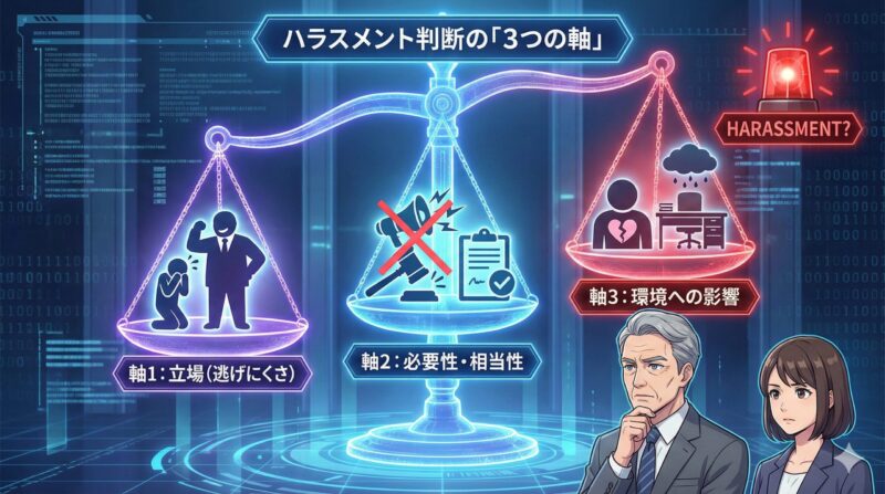 ハラスメントかどうかを判断する「3つの軸」