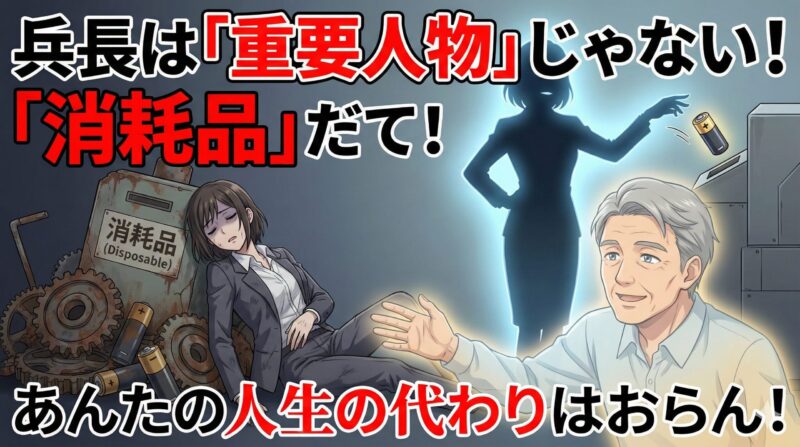 職場の女帝と近衛兵長！都合よく使われる心理と悲惨な末路：まとめ：兵長は「重要人物」ではなく「消耗品」だて
