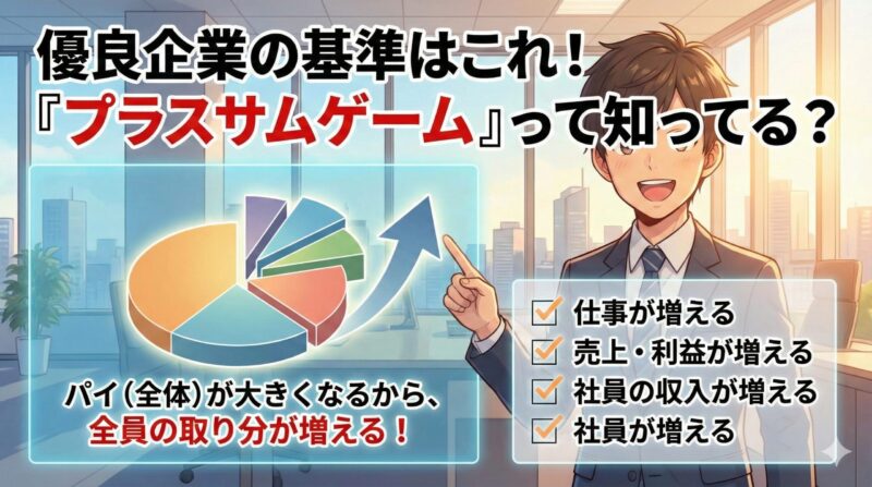 優良企業の基準はこれ！「プラスサムゲーム」って知ってる？