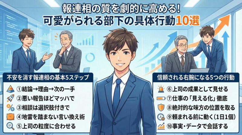 報連相の質を劇的に高める!可愛がられる部下の具体行動10選