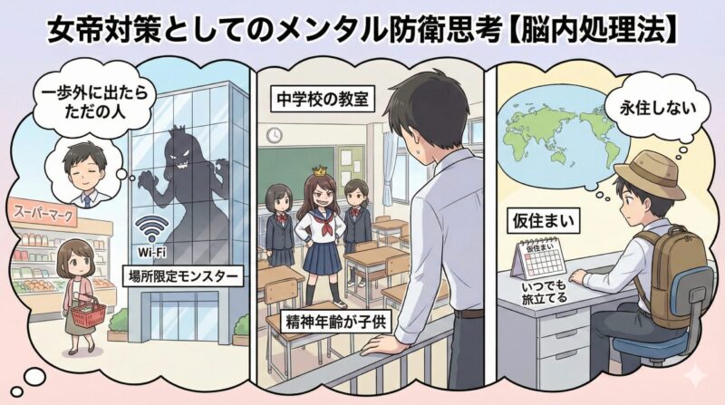 女帝対策としてのメンタル防衛思考【脳内処理法】