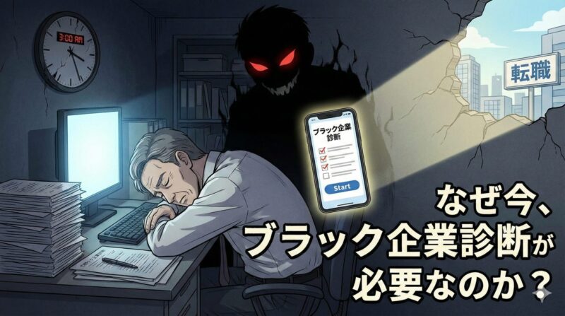 ブラック企業の特徴25選!診断でわかる辞め時と対処法:なぜ今、ブラック企業診断が必要なのか?