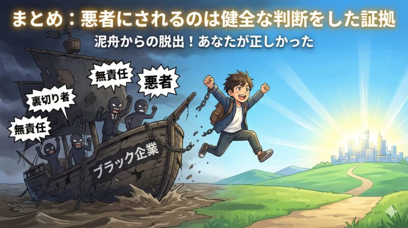 まとめ：悪者にされるのは健全な判断をした証拠