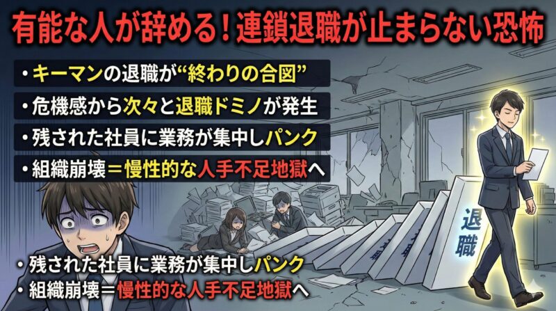 有能な人が辞める！連鎖退職が止まらない恐怖