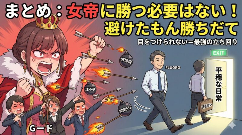 まとめ：女帝に勝つ必要はない！避けたもん勝ちだて