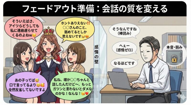 フェードアウトのための準備運動：まずは会話の質を変える
