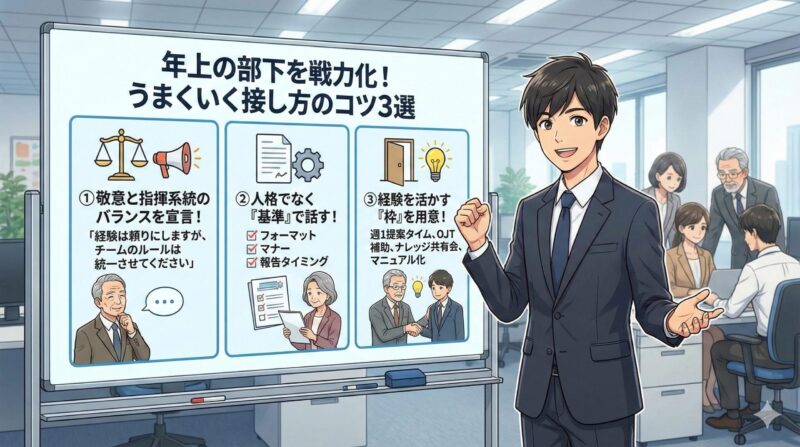 年上の部下を戦力化する！うまくいく接し方のコツ3選