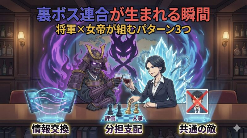 将軍×女帝が組むパターン3つ|「裏ボス連合」が生まれる瞬間
