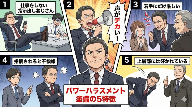 【職場】パワハラ予備軍の特徴5選!うざいおじさん対処法