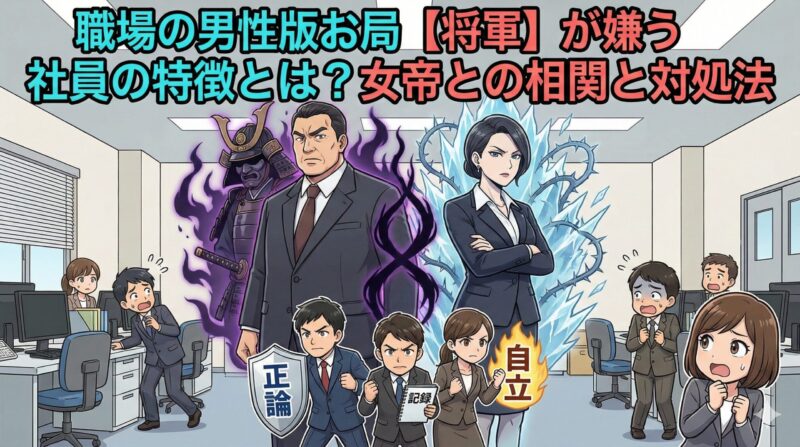 職場の男性版お局「将軍」が嫌う社員の特徴とは?女帝(お局)との相関と対処法