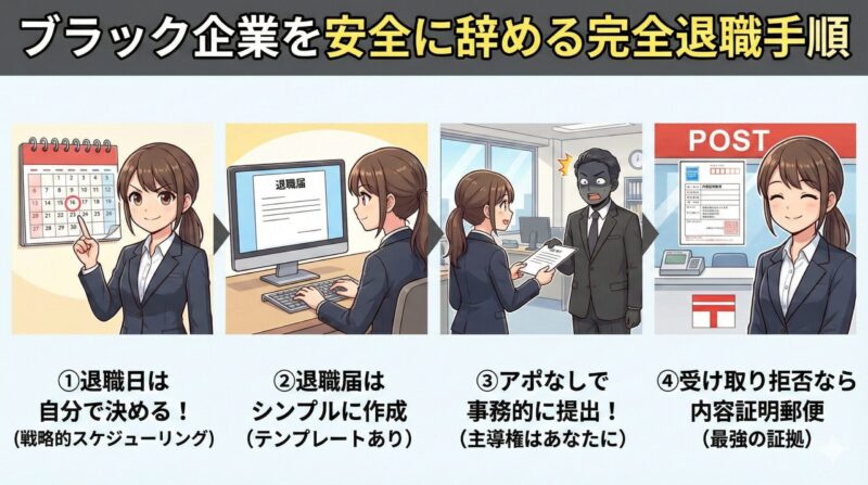 ブラック企業を安全に辞めるための完全退職手順