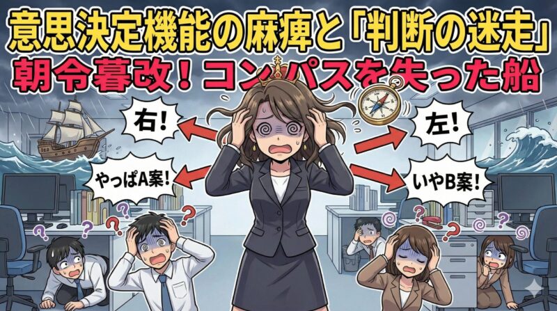 職場の女帝と近衛兵長！退職後に訪れる崩壊の連鎖と対処法：意思決定機能の麻痺と「判断の迷走」