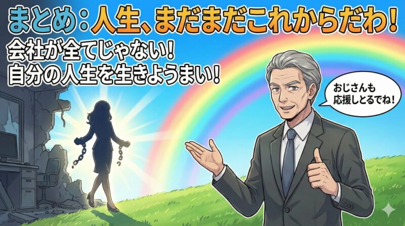 職場の女帝と近衛兵長！退職後に訪れる崩壊の連鎖と対処法：まとめ：人生、まだまだこれからだわ！