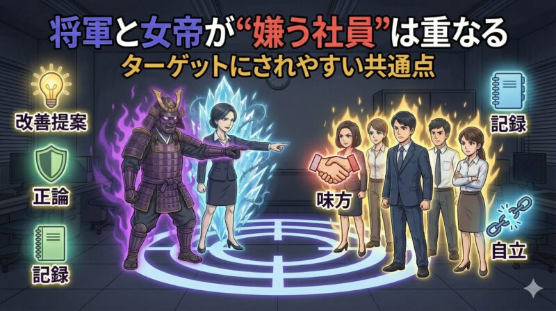 将軍と女帝が“嫌う社員”は重なる|ターゲットにされやすい共通点
