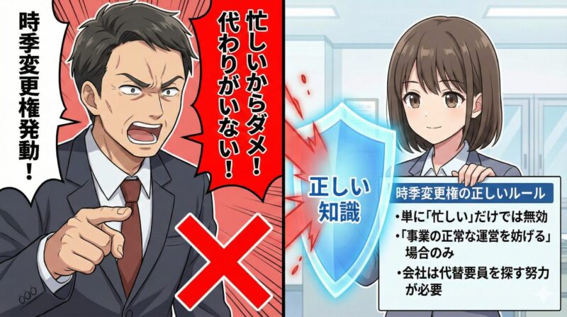 会社からの拒否！時季変更権の正しい理解と対策（有給休暇）