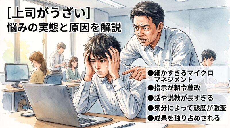 上司がうざいと感じる原因と悩みの実態
