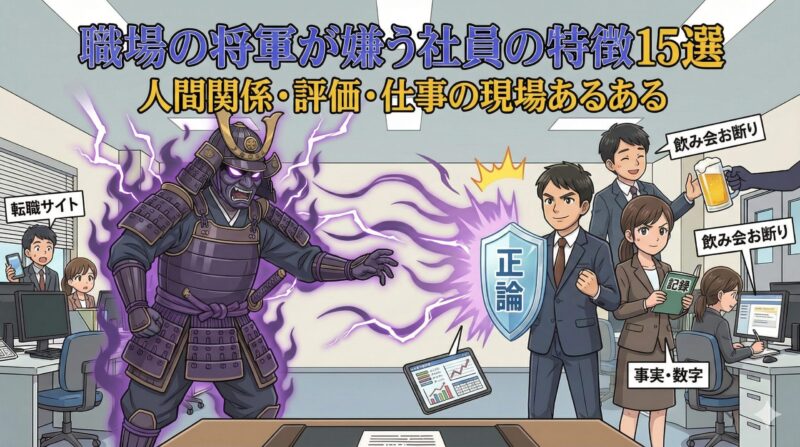 職場の将軍が嫌う社員の特徴15選|人間関係・評価・仕事の現場あるある