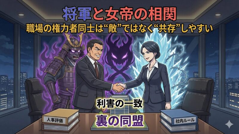将軍と女帝の相関|職場の権力者同士は“敵”ではなく“共存”しやすい