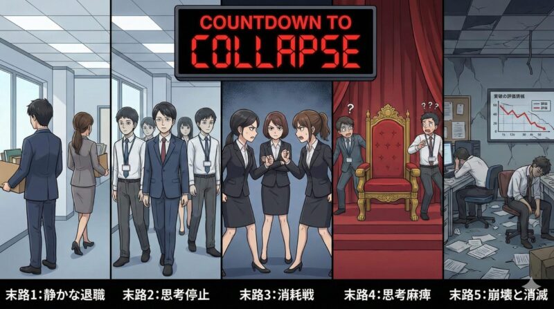 職場の女帝と近衛兵が招く末路!組織崩壊の5段階と脱出法