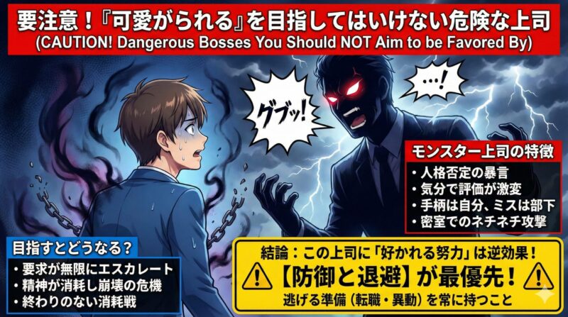 可愛がられることを目指してはいけない危険な上司の特徴
