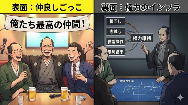 男性版お局「将軍」の飲み会は罠！側近と作る支配構造と賢い回避策：まとめ：行事が多いのは“仲良し”だからではない